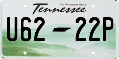 TN license plate U6222P
