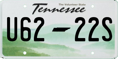 TN license plate U6222S