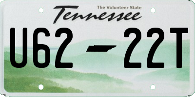 TN license plate U6222T