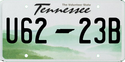 TN license plate U6223B