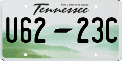 TN license plate U6223C