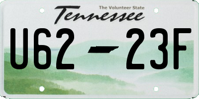 TN license plate U6223F