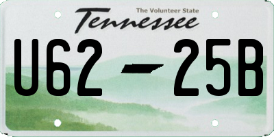 TN license plate U6225B