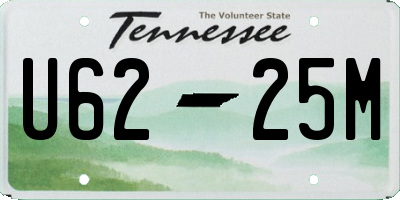 TN license plate U6225M