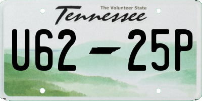 TN license plate U6225P