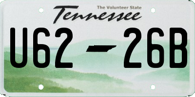 TN license plate U6226B