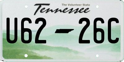 TN license plate U6226C