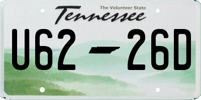 TN license plate U6226D