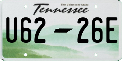TN license plate U6226E