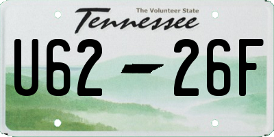 TN license plate U6226F