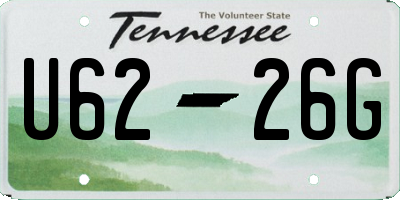 TN license plate U6226G