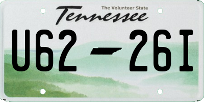 TN license plate U6226I