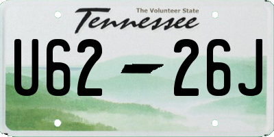 TN license plate U6226J
