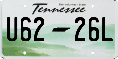 TN license plate U6226L