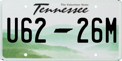 TN license plate U6226M