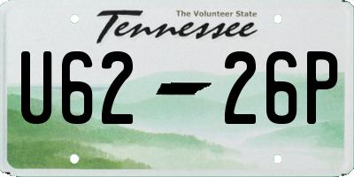 TN license plate U6226P