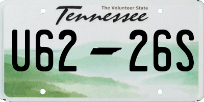 TN license plate U6226S