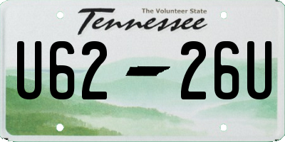 TN license plate U6226U