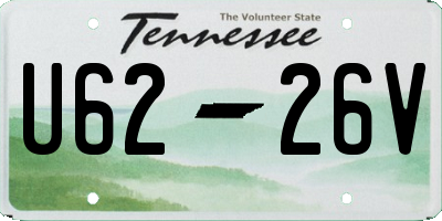 TN license plate U6226V