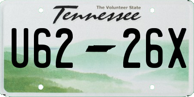 TN license plate U6226X