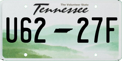 TN license plate U6227F
