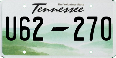 TN license plate U6227O