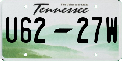 TN license plate U6227W