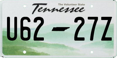 TN license plate U6227Z