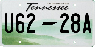 TN license plate U6228A