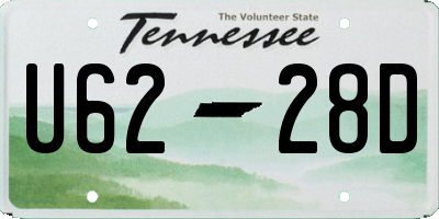 TN license plate U6228D