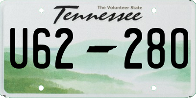 TN license plate U6228O