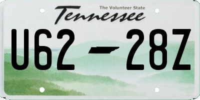 TN license plate U6228Z