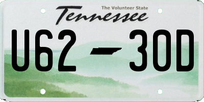 TN license plate U6230D
