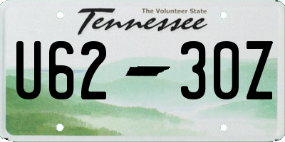 TN license plate U6230Z