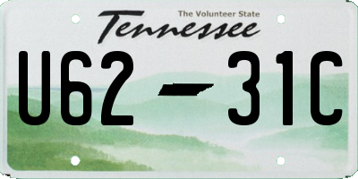TN license plate U6231C