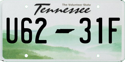 TN license plate U6231F