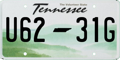 TN license plate U6231G