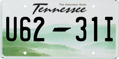 TN license plate U6231I
