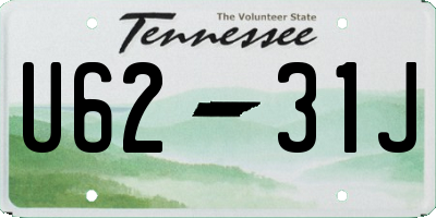 TN license plate U6231J