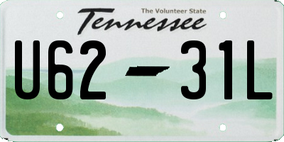 TN license plate U6231L