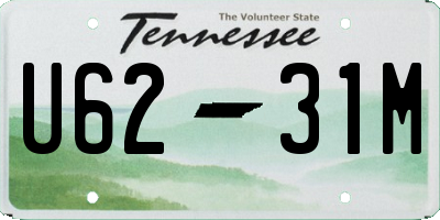 TN license plate U6231M
