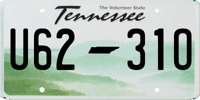 TN license plate U6231O