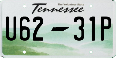TN license plate U6231P