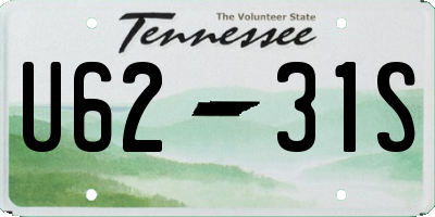 TN license plate U6231S