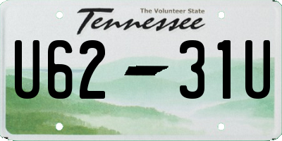TN license plate U6231U