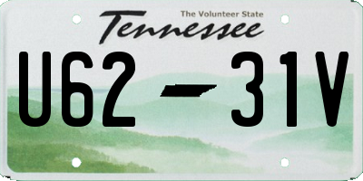 TN license plate U6231V