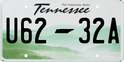 TN license plate U6232A