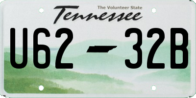 TN license plate U6232B