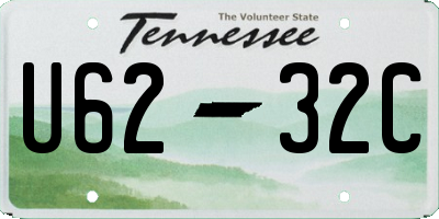 TN license plate U6232C