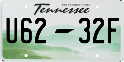 TN license plate U6232F